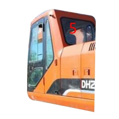 El vidrio de Cabin DOOSAN del excavador DH215-9 moderó el reemplazo trasero de la ventana lateral