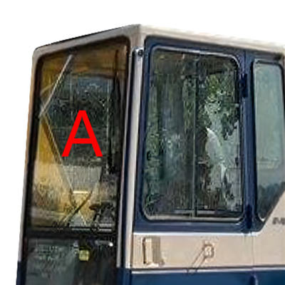 Reemplazo de cristal de Front Up Tempered Glass Window del taxi de KOMATSU del verde de la FCC