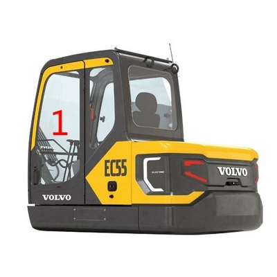Posición de cristal NO.1 Digger Window Replacement de la puerta izquierda del parabrisas de EC55 VOLVO