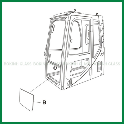 Reemplazo de encargo del parabrisas de Window Glass Front Down Position B del excavador