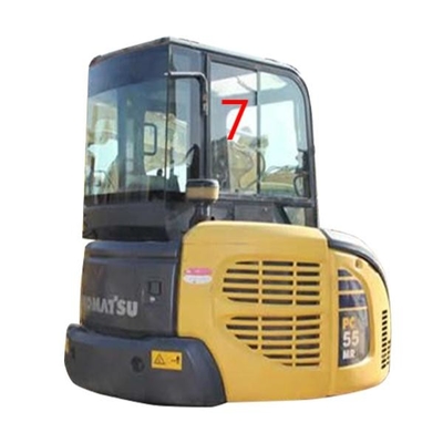 Posición lateral No.7 de Window Replacement Right del excavador de KOMATSU PC55MR del PUNTO