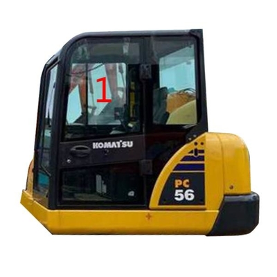 Posición de cristal NO.1 5m m de cristal grandes del lado izquierdo del taxi de PC56-7 PC56 KOMATSU densamente