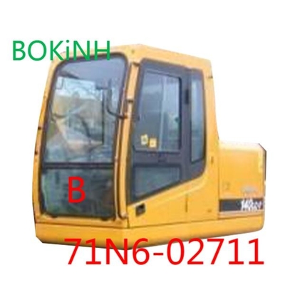 parabrisas de cristal de la posición de abajo B de 71N6-02711 HYUNDAI Front Glass Excavator Cab Tempered