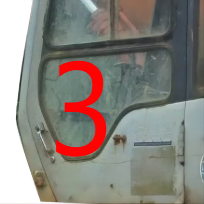 El excavador Glass Cab Window de 4457176 HITACHI izquierda la puerta que una posición más baja NO.3 moderó el vidrio