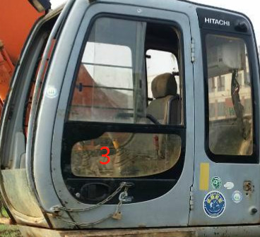 Posición de cristal No.7 del lado derecho de Cab Window Tempered del excavador de 4457141 HITACHI