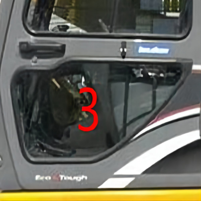 OEM de la posición NO.3 de Cabin KATO Glass Left Door Lower del excavador
