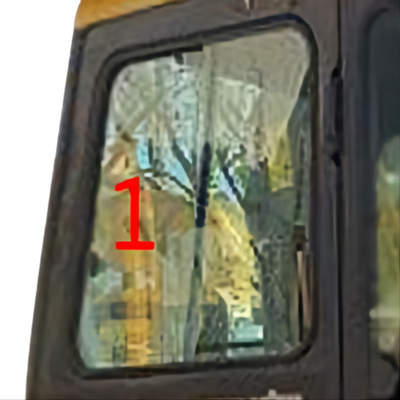 Posición de cristal NO.1 de la inclinación del lado izquierdo del taxi de KOMATSU del excavador