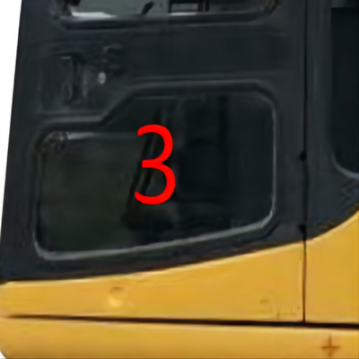 Una posición más baja NO.3 de la puerta izquierda del vidrio del taxi de Cabin KOMATSU del excavador del ISO
