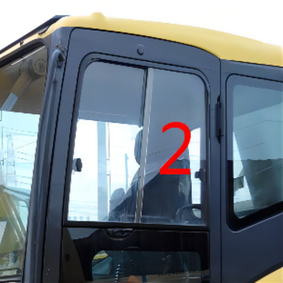Posición lateral de doblez NO.2 recto de Cab Glass Left del excavador resistente de KOMATSU