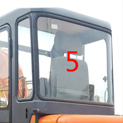 Posición lateral trasera blanca NO.5 de Cab Glass DAEWOO DH55 del excavador