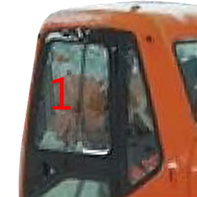 La posición izquierda NO.1 del lado de la inclinación del vidrio de DX220LC-7 DX225LC-9 DOOSAN moderó el excavador Cab Glass