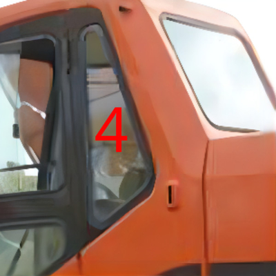 El ISO moderó el vidrio para la posición posterior NO.4 de la puerta izquierda del parabrisas DOOSAN