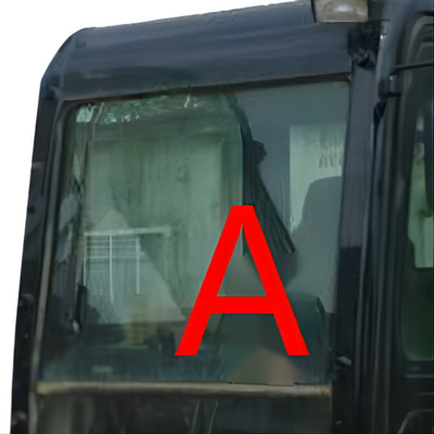 Vidrio Front Windscreen Glass blanco del taxi de E307E CAT307E CATERPILLAR