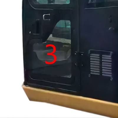Vidrio resistente de doblez del taxi de CATERPILLAR para una posición más baja NO.3 de la puerta izquierda del OEM de los cavadores