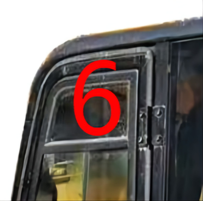 Posición superior NO.6 de la puerta izquierda de CATERPILLAR Mini Digger Glass Replacement Tempered Windshield