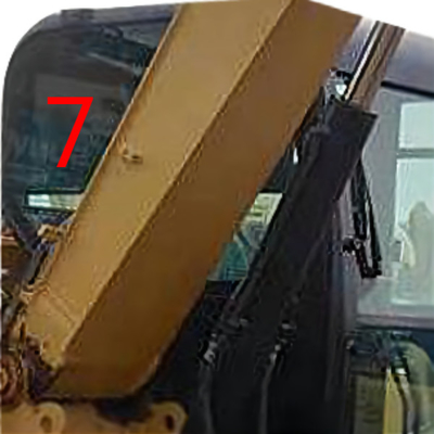 Vidrio Digger Window Replacement blanco del taxi de CATERPILLAR del lado derecho