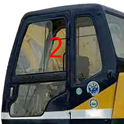 Posición gruesa recta NO.2 de Glass 5m m del excavador de Kobelco de la posición del lado izquierdo