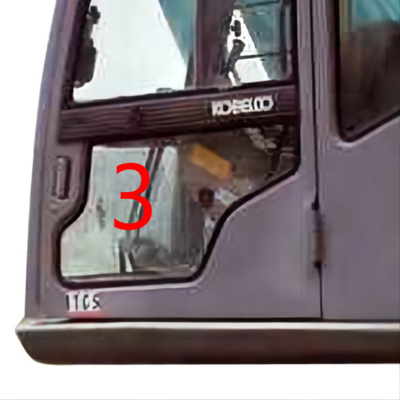Puerta izquierda una posición más baja NO.3 de Cab Glass Tempered del excavador de la posición