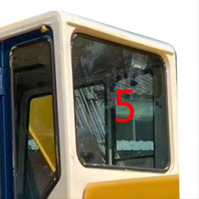 Reemplazo de cristal de doblez de Back Side Window del excavador del taxi resistente de KOMATSU