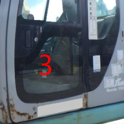 Un reemplazo más bajo del parabrisas del verde de la posición NO.3 de Glass Left Door del excavador del OEM KOBELCO