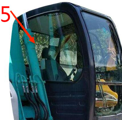 Posición lateral No.5 de Glass Green Back del excavador de Bent Resistant KOBELCO