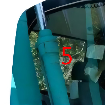 Posición lateral No.5 de Glass Green Back del excavador de Bent Resistant KOBELCO
