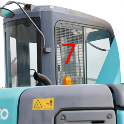 Excavador Glass Windshield de la posición No.7 KOBELCO del lado derecho
