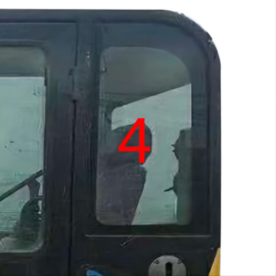 Vidrio del taxi del parabrisas para la posición lateral trasera NO.4 de la puerta izquierda de los cavadores