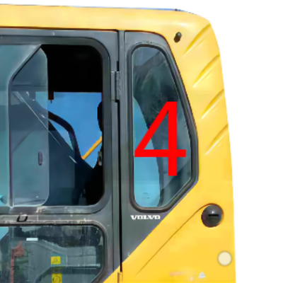 Posición lateral trasera No.4 de EC360B VOLVO Mini Digger Glass Replacement Windshield Left