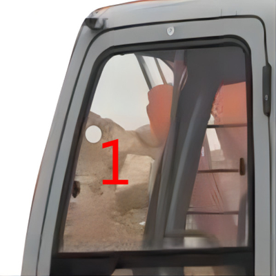 posición moderada 5m m NO.1 de la puerta de Windscreen Replacement Left del excavador