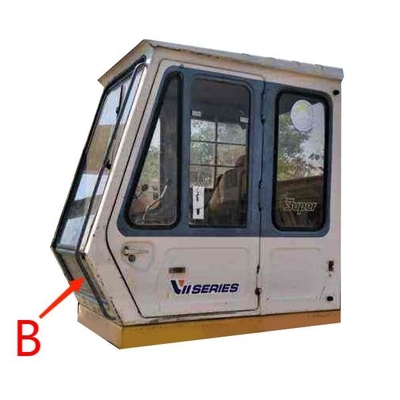 excavador Windscreen Replacement Tempered Front Down Glass de 755m m 310m m