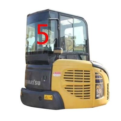 Lado trasero NO.5 de Window Replacement RoHS del excavador del parabrisas PC55MR PC55 KOMATSU