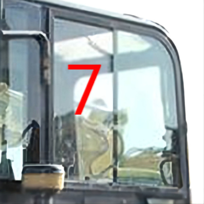 Posición lateral No.7 de Window Replacement Right del excavador de KOMATSU PC55MR del PUNTO