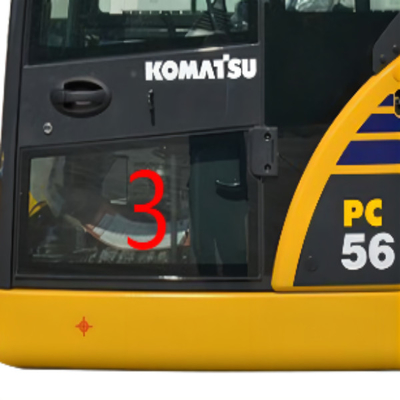 Un reemplazo más bajo de la ventana de la posición NO.3 de la puerta izquierda del vidrio del taxi del OEM KOMATSU PC6-7 PC56