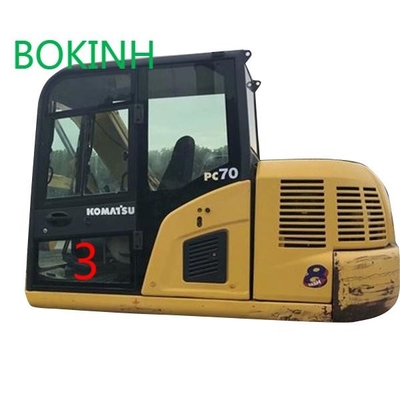 Una posición más baja NO.3 Digger Window Replacement de la puerta izquierda del OEM del vidrio del taxi de PC70-8 KOMATSU