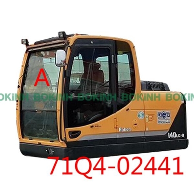 parabrisas de Cab Glass Front Upper Position A del excavador de 71Q4-02441 HYUNDAI